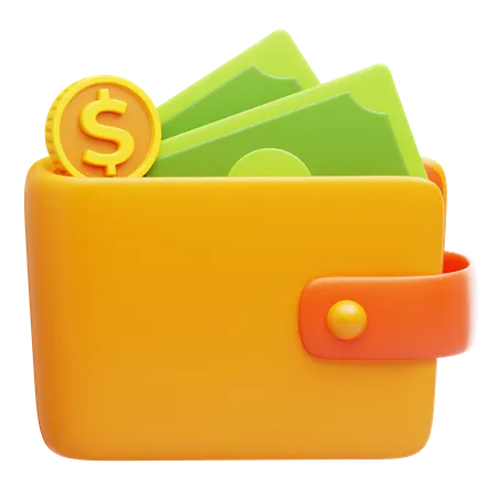 Billetera  3D Icon