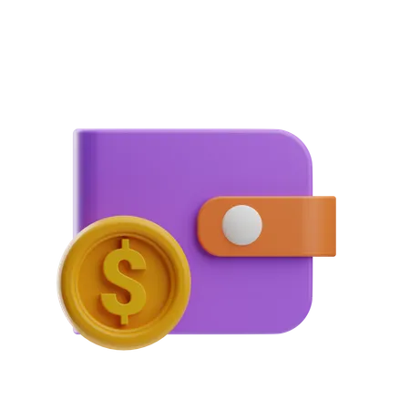 Billetera  3D Icon