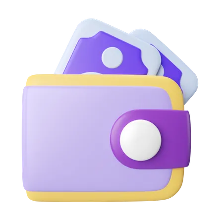 Billetera  3D Icon