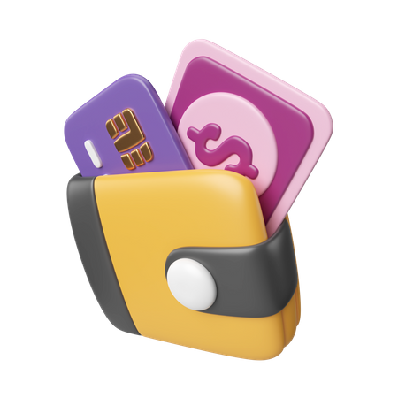 Billetera  3D Icon