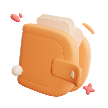 Billetera  3D Icon