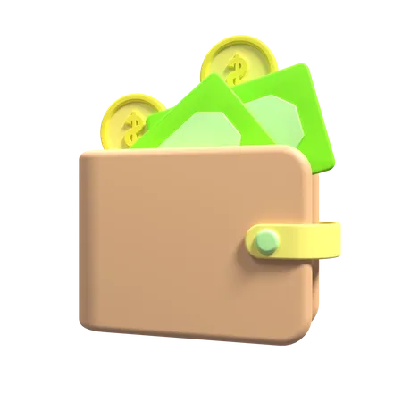 Billetera  3D Icon