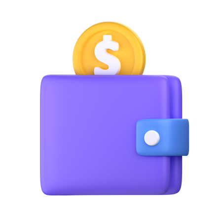 Billetera  3D Icon