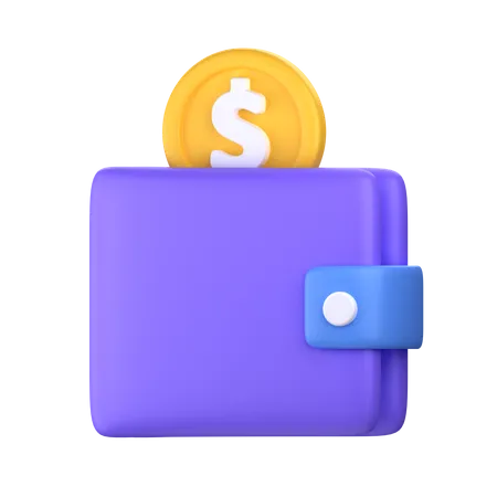 Billetera  3D Icon