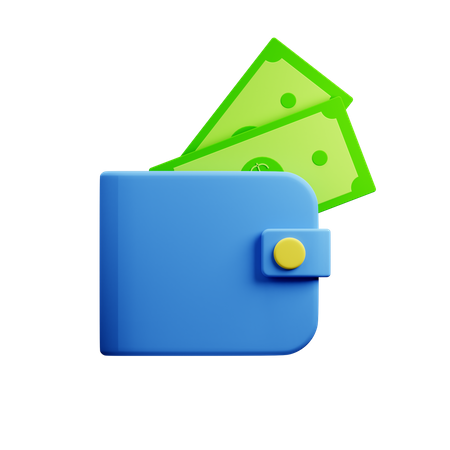 Billetera  3D Icon