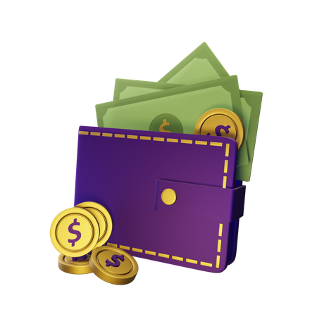 Billetera  3D Icon