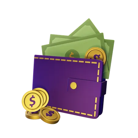 Billetera  3D Icon