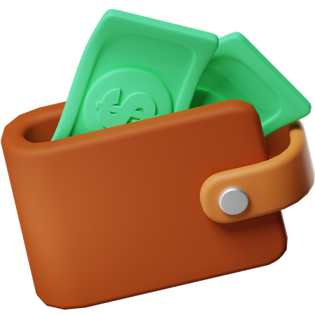 Billetera  3D Icon