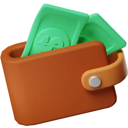 Billetera  3D Icon