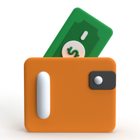 Billetera  3D Icon