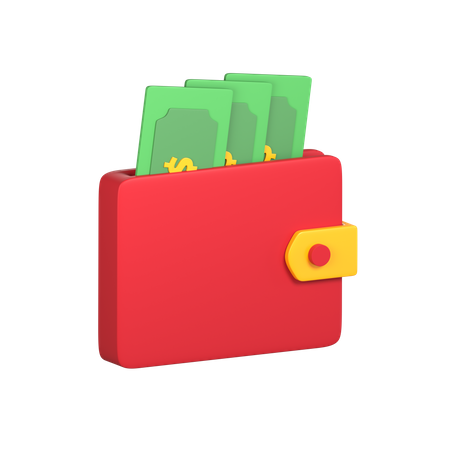 Billetera  3D Icon