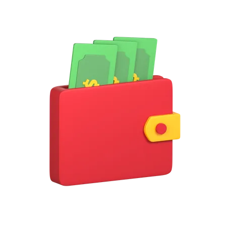 Billetera  3D Icon