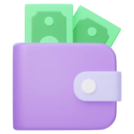 Billetera  3D Icon