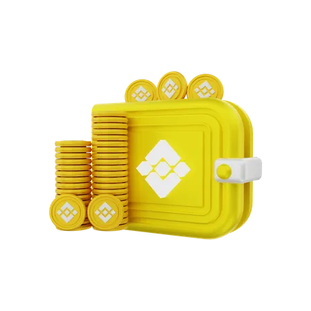 Billetera binance  3D Illustration