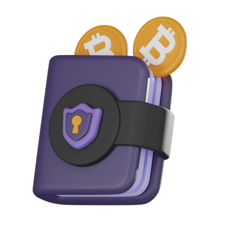 Billetera Bitcoin  3D Icon