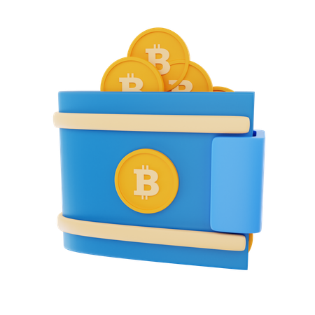 Billetera Bitcoin  3D Icon