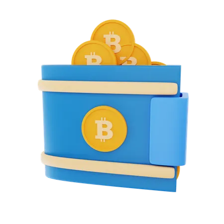 Billetera Bitcoin  3D Icon