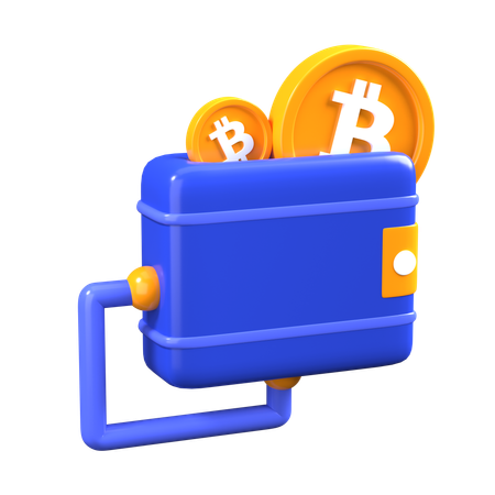 Billetera Bitcoin  3D Icon