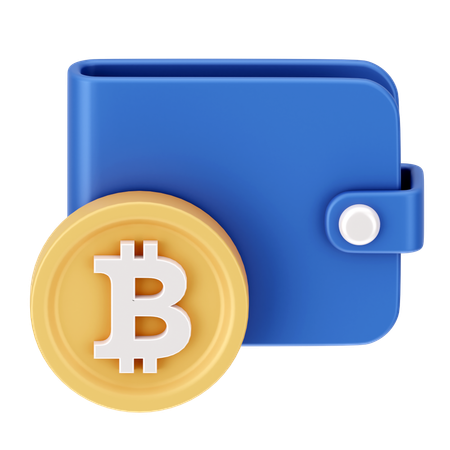 Billetera Bitcoin  3D Icon