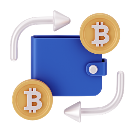 Billetera Bitcoin  3D Icon