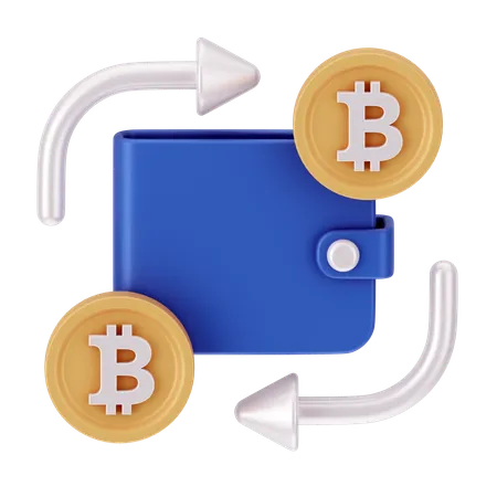 Billetera Bitcoin  3D Icon