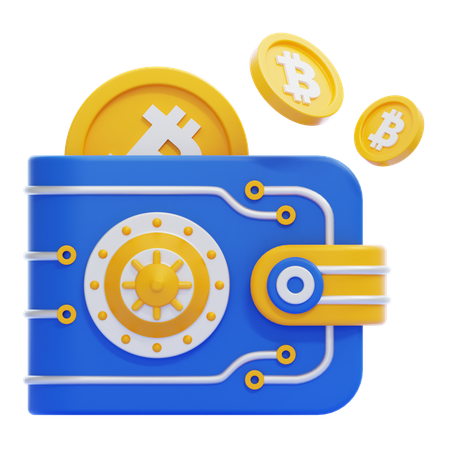 Billetera Bitcoin  3D Icon