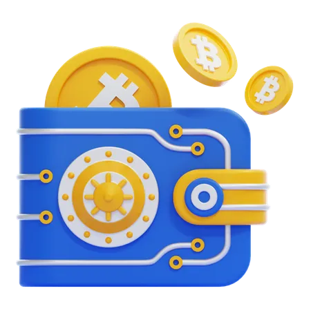 Billetera Bitcoin  3D Icon