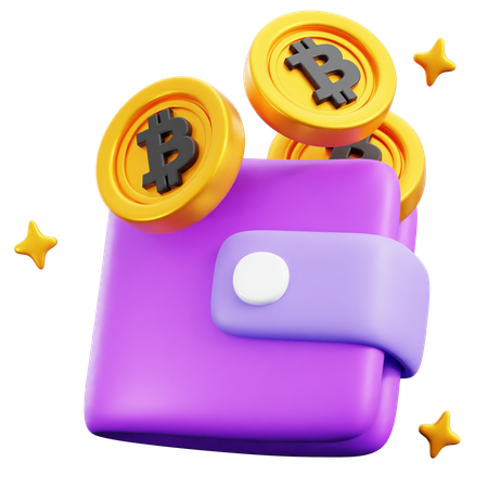 Billetera Bitcoin  3D Icon