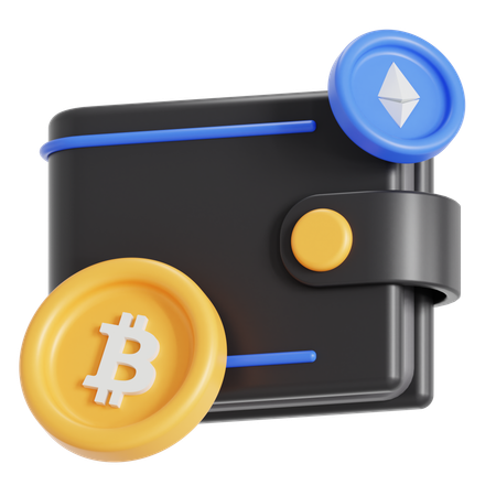 Billetera Bitcoin  3D Icon