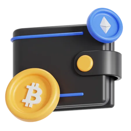 Billetera Bitcoin  3D Icon