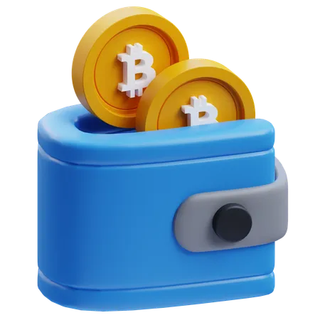 Billetera Bitcoin  3D Icon