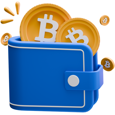 Billetera Bitcoin  3D Icon