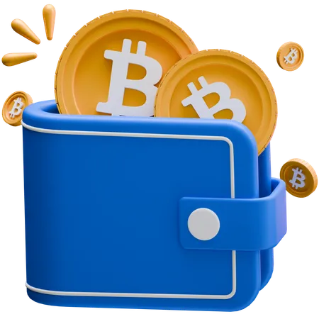 Billetera Bitcoin  3D Icon