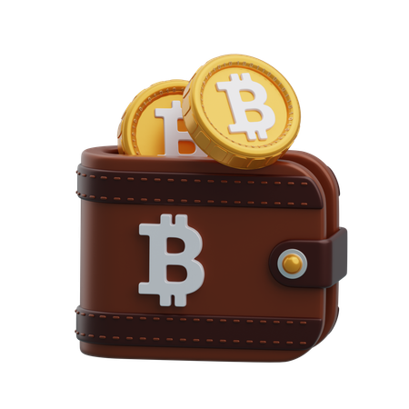 Billetera Bitcoin  3D Icon