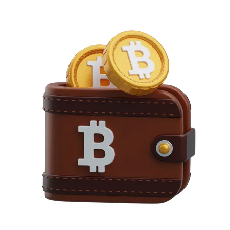 Billetera Bitcoin  3D Icon