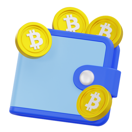 Billetera Bitcoin  3D Icon