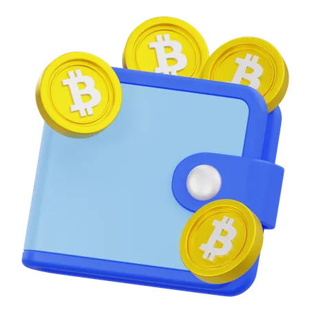 Billetera Bitcoin  3D Icon