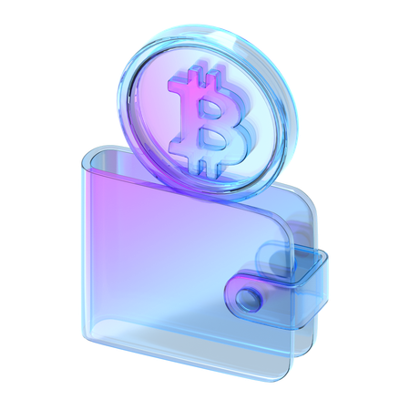Billetera Bitcoin  3D Icon