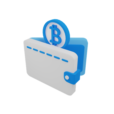 Billetera Bitcoin  3D Illustration