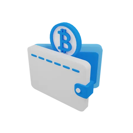 Billetera Bitcoin  3D Illustration