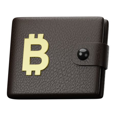 Billetera Bitcoin  3D Illustration