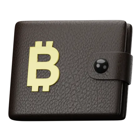 Billetera Bitcoin  3D Illustration