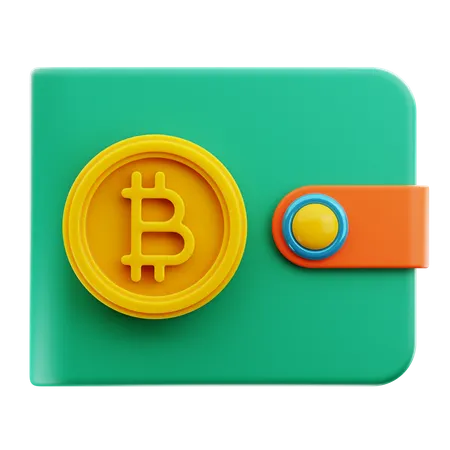 Billetera Bitcoin  3D Icon