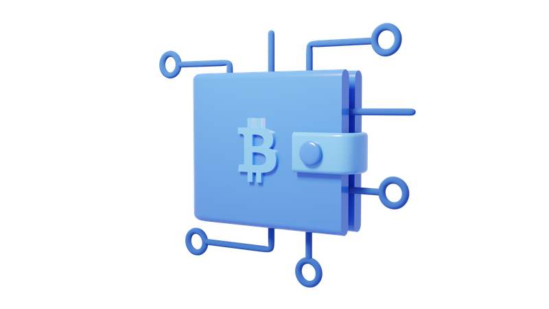 Billetera Bitcoin  3D Icon