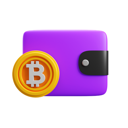 Billetera Bitcoin  3D Icon