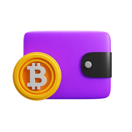 Billetera Bitcoin  3D Icon