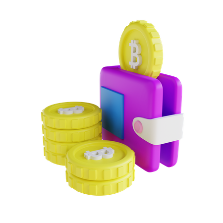 Billetera Bitcoin  3D Icon