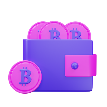 Billetera Bitcoin  3D Icon