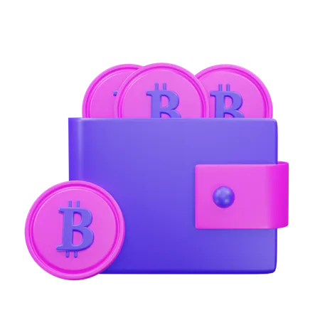 Billetera Bitcoin  3D Icon