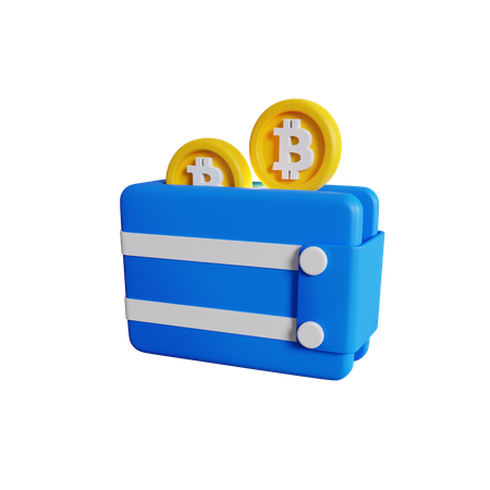 Billetera Bitcoin  3D Icon